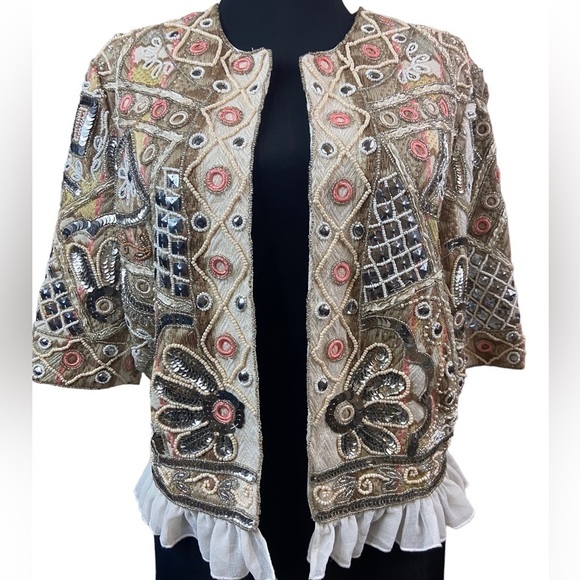 La Bellum Hillary Scott Embroidered Beaded Jacket XS - Picture 3 of 16